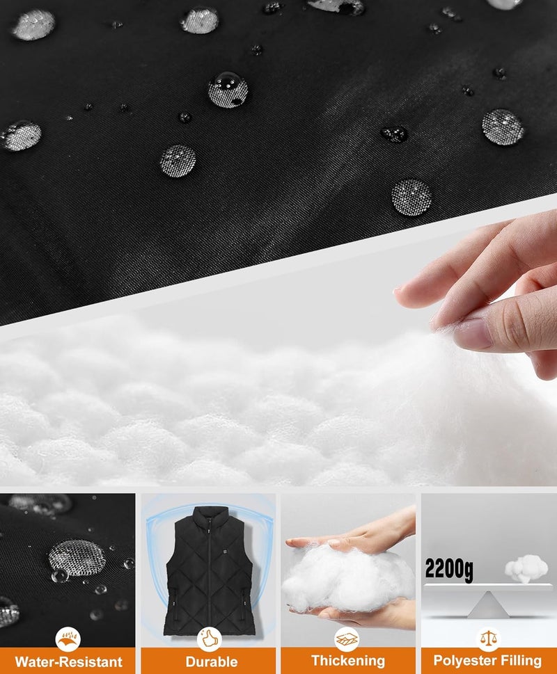 FERNIDA Heated Vest for Men & Women with Battery Pack USB 5V Thickened & Lightweight Heated Vest for Outdoor Body Warm - Image 4